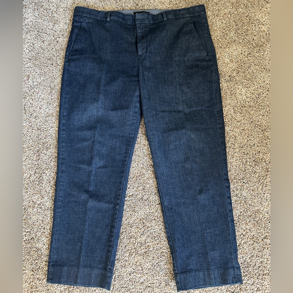 Blue cropped denim pants size 14 Banana Republic